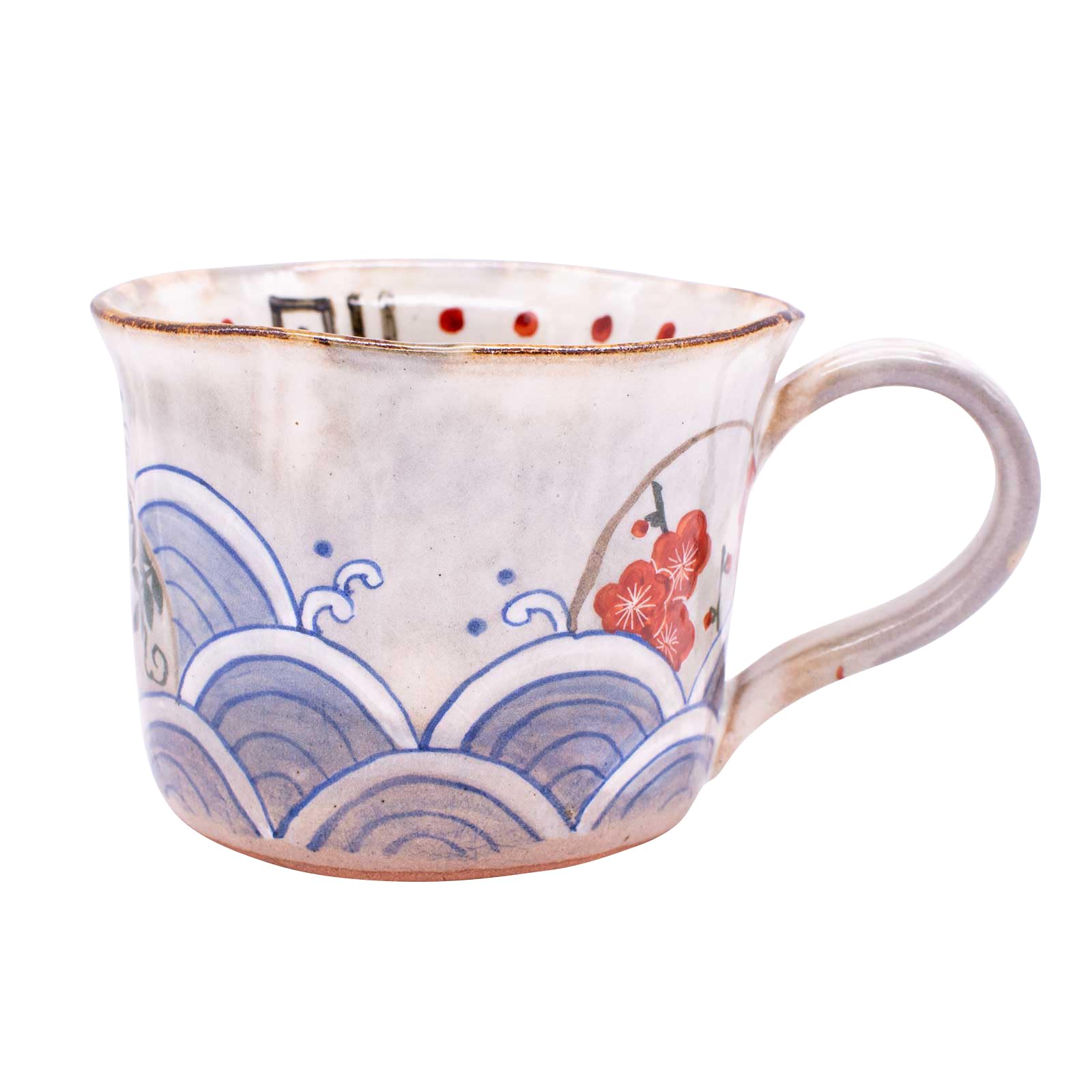 Maeken 270162 Kyo Ware Kiyomizu Ware Mug, Approx. 7.8 fl oz (220 ml), Mikiko Shimizu, Genjika, Made in Japan : Home & Kitchen