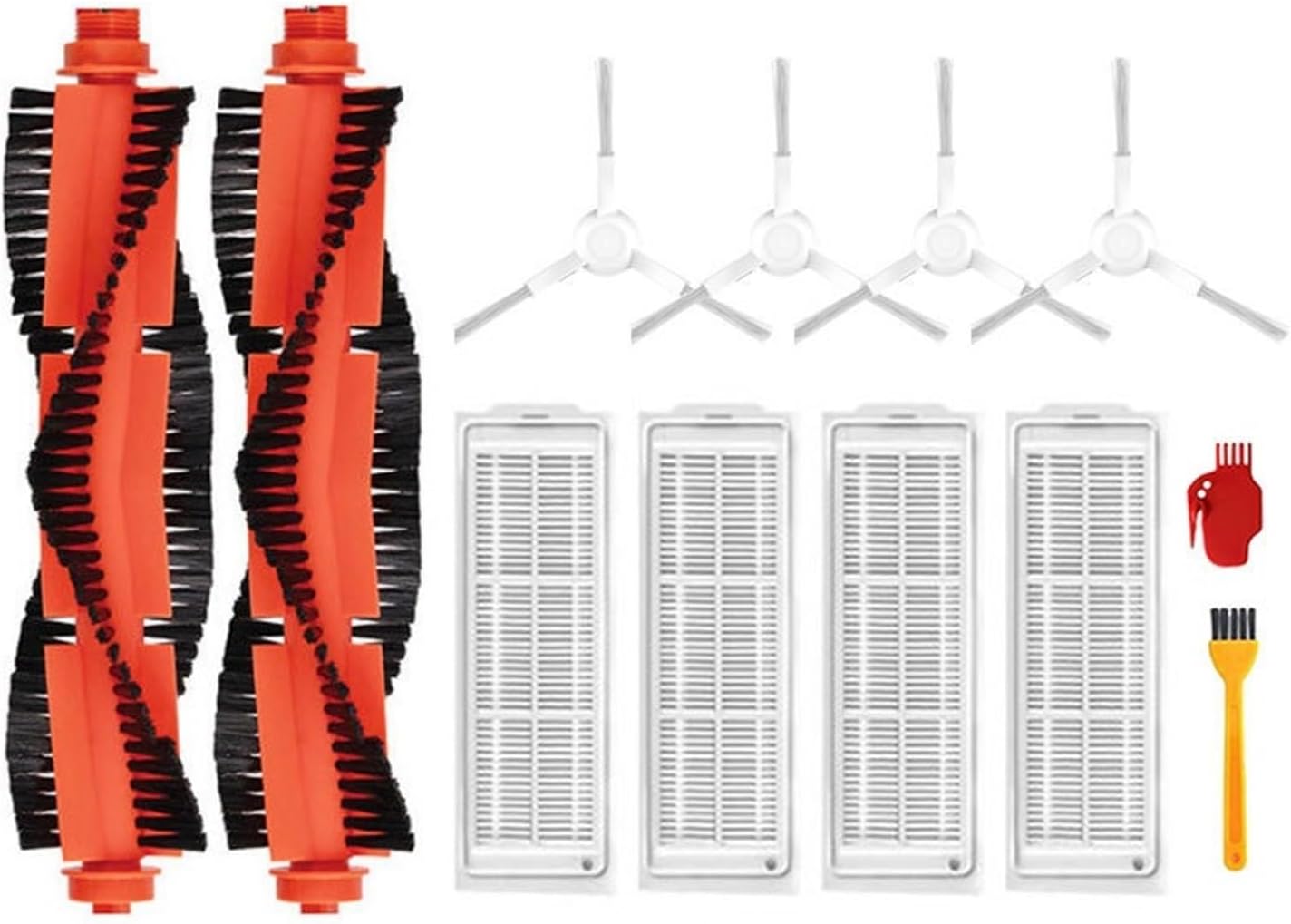 EtliN Compatible with Xiaomi Mijia 3C,Xiaomi Robot Vacuum S10,S12,2S,Mi Robot Vacuum Mop P Accessories,B106GL STYTJ02YM Vacuum Cleaner Parts (Color : 12pcs White)