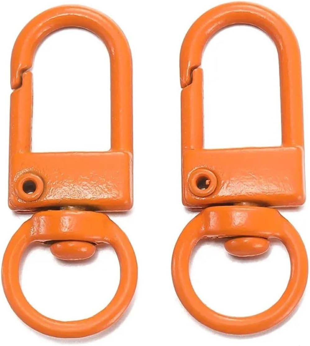 Lobster Clasp Hooks 60 Pcs/Lot Colorful Alloy Snap Lobster Clasp Hooks Luggage Accessories Keychain for DIY Bag Ornament Accessory Supplies Wholesale(Khaki)