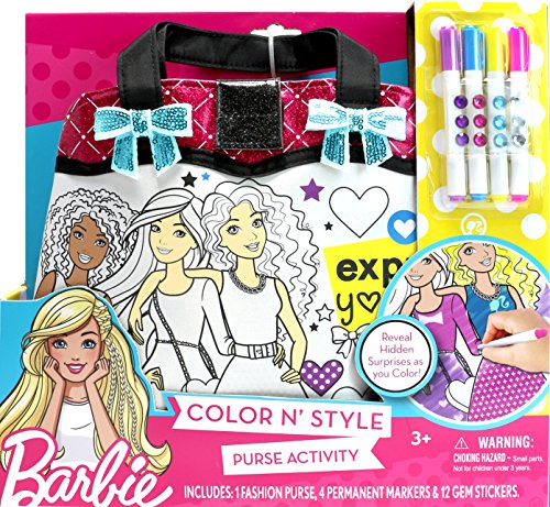 Tara Toys Barbie Princess Power Color N' Style Purse Playset