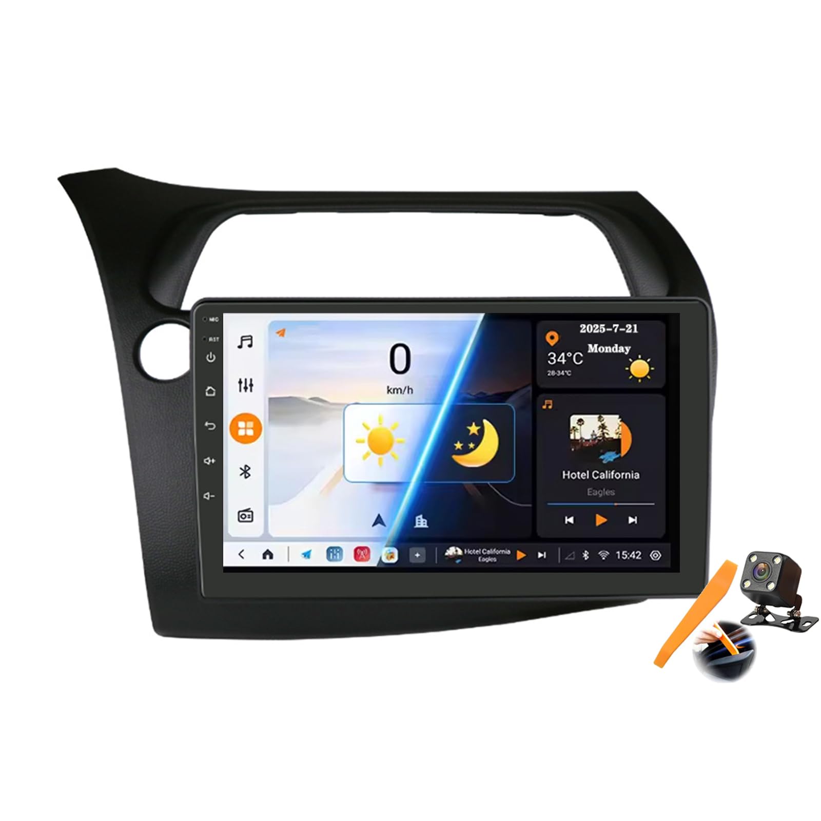 Autoradio GPS pour Civic Hatchback 2005-2011 Android 15 multimédia Y600s - 8