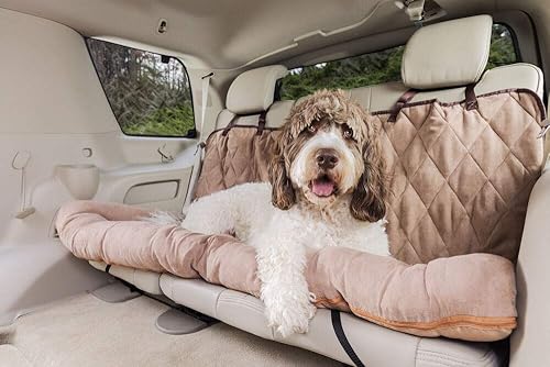 Miniatura 9 de PetSafe Happy Ride - Funda de asiento para cama de perro color gris y marrón fundas de banco y cubo para coches SUV y camiones