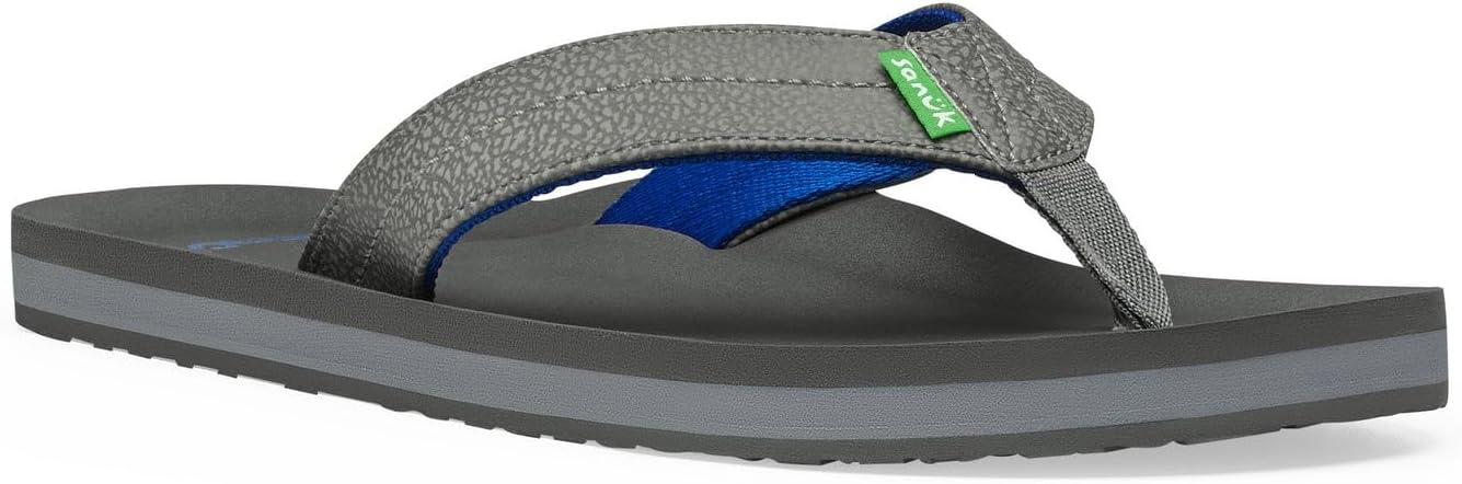 Sanuk Men's Burm Flip Flop, Grey/Light Grey, 7 M US - Image 2