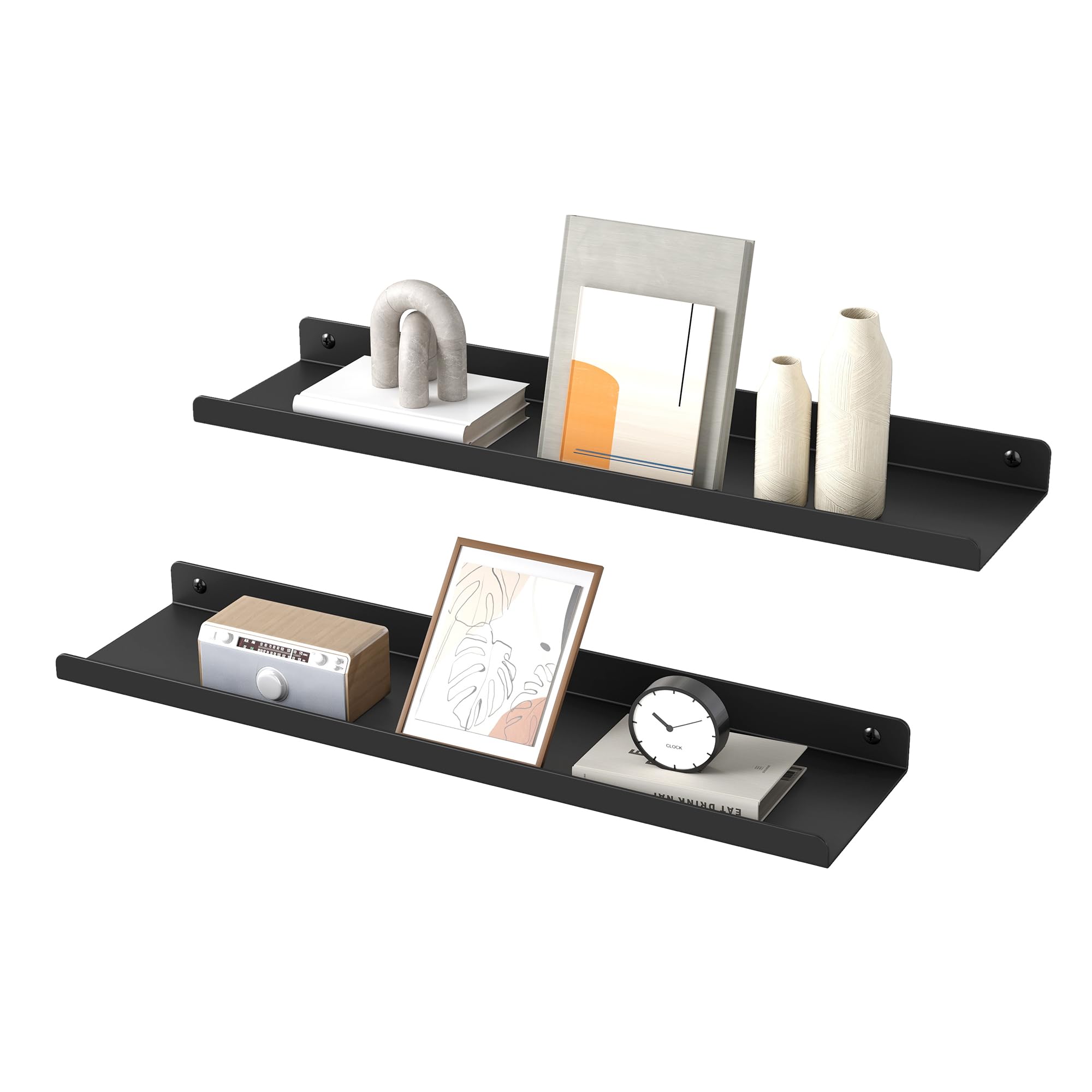 SONGMICS Wandregale aus Metall, Schweberegale, Industrie-Design, Wandboards