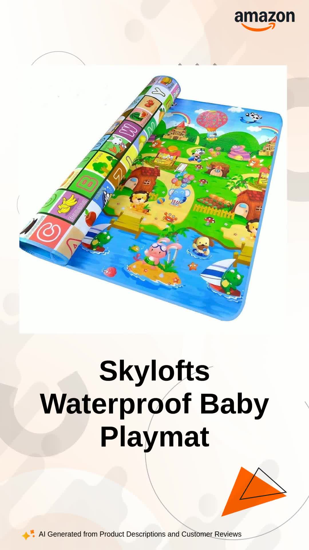 Skylofts Waterproof Double Side Playmat for Babies Crawling Mat