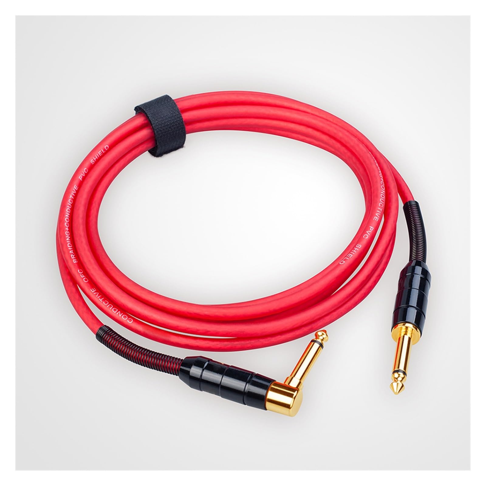 Professionelles Gitarren-Audiokabel 6M Gitarrenkabel Rauschunterdrückung Instrumentenkabel Für E-Gitarre Bass 6,35 Mm Stecker Gitarren-Audiokabel (Color : C)