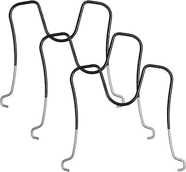 ROOHUA 3 Rubber Coated Brackets for Expandable Pot and Pan OrganizerGrey