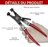 WISEUP 4PCS Hose Clamp Pliers Set - Includes 27" Long Reach Wire Spring Plier, Clic-R Type Pliers, Hose Remover & Flat Band Clamp Tool - for Automotive Fuel, Oil, Coolant (4 PCS Hose Clamp Pliers) - 6