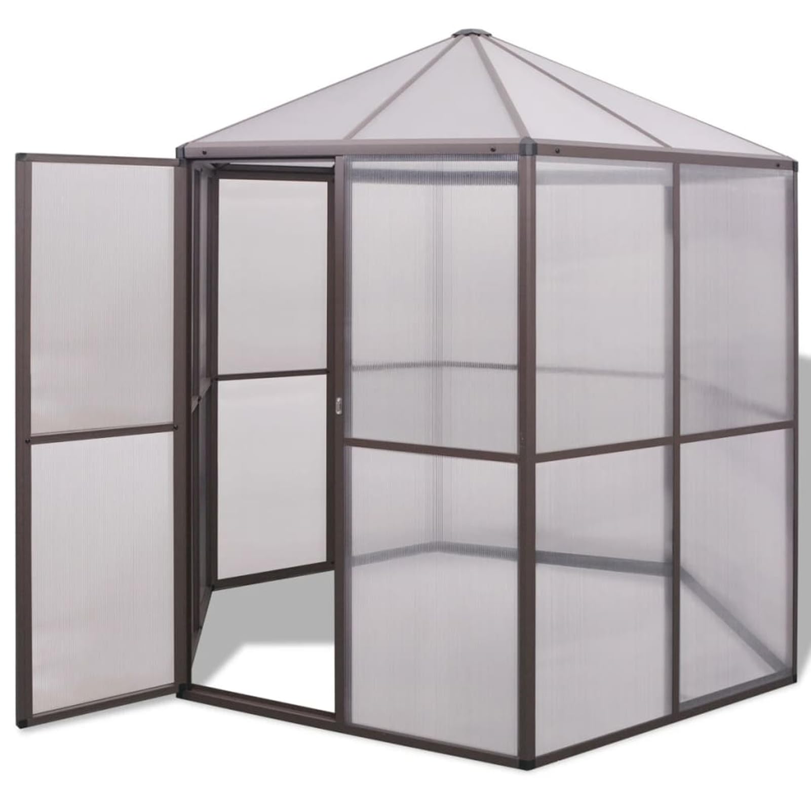 Homgoday Szklarnia ogrodowa, aluminiowa szklarnia 240 x 211 x 232 cm, szklarnia ogrodowa szklarnia ogród warzywny szklarnia balkonowa szklarnia szklarnia do roślin
