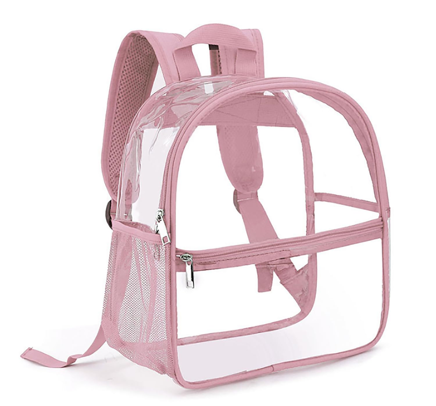 Clear Backpack, Small Clear Backpack Transparent Backpack for Sports Event Concert, Pink
