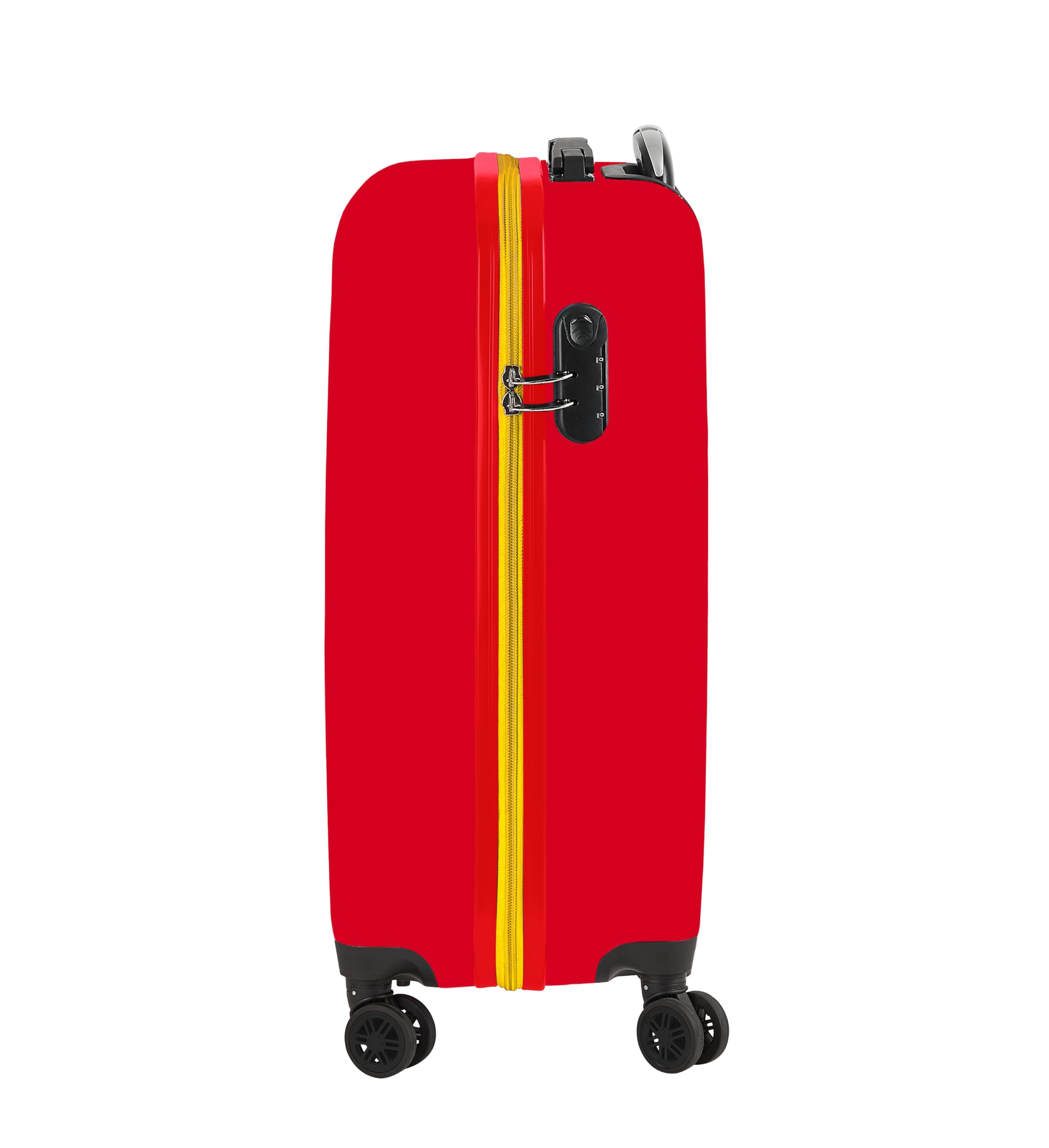 SELECCIÓN ESPAÑOLA DE FÚTBOL - Trolley de Cabina 20 Pulgadas, Maleta con Ruedas, Candado de Seguridad, Maleta Ligera, 34.5x20x55 cm