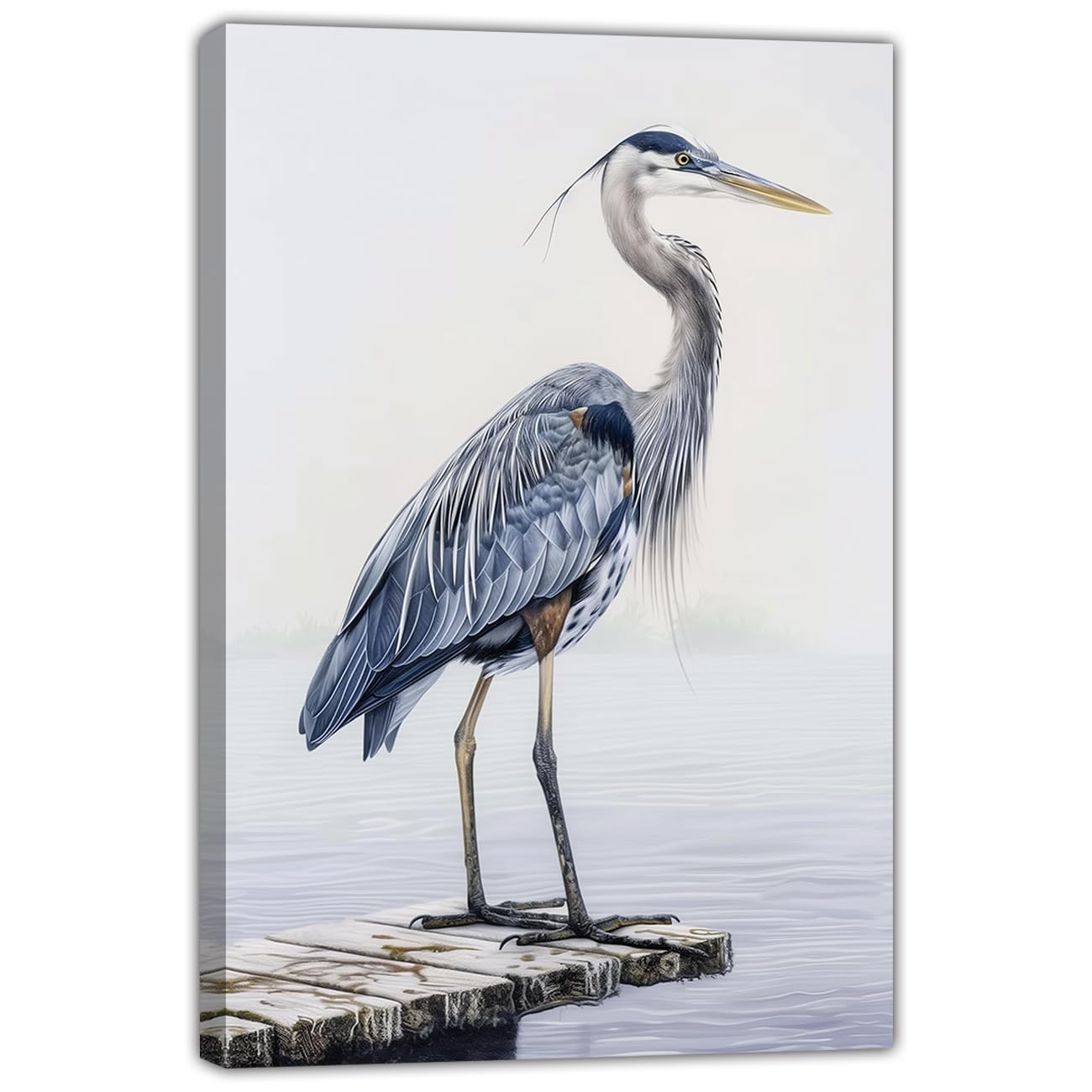 Amazon.co.jp: AWPANERAR アオサギ キャンバス ウォールアート 沿岸