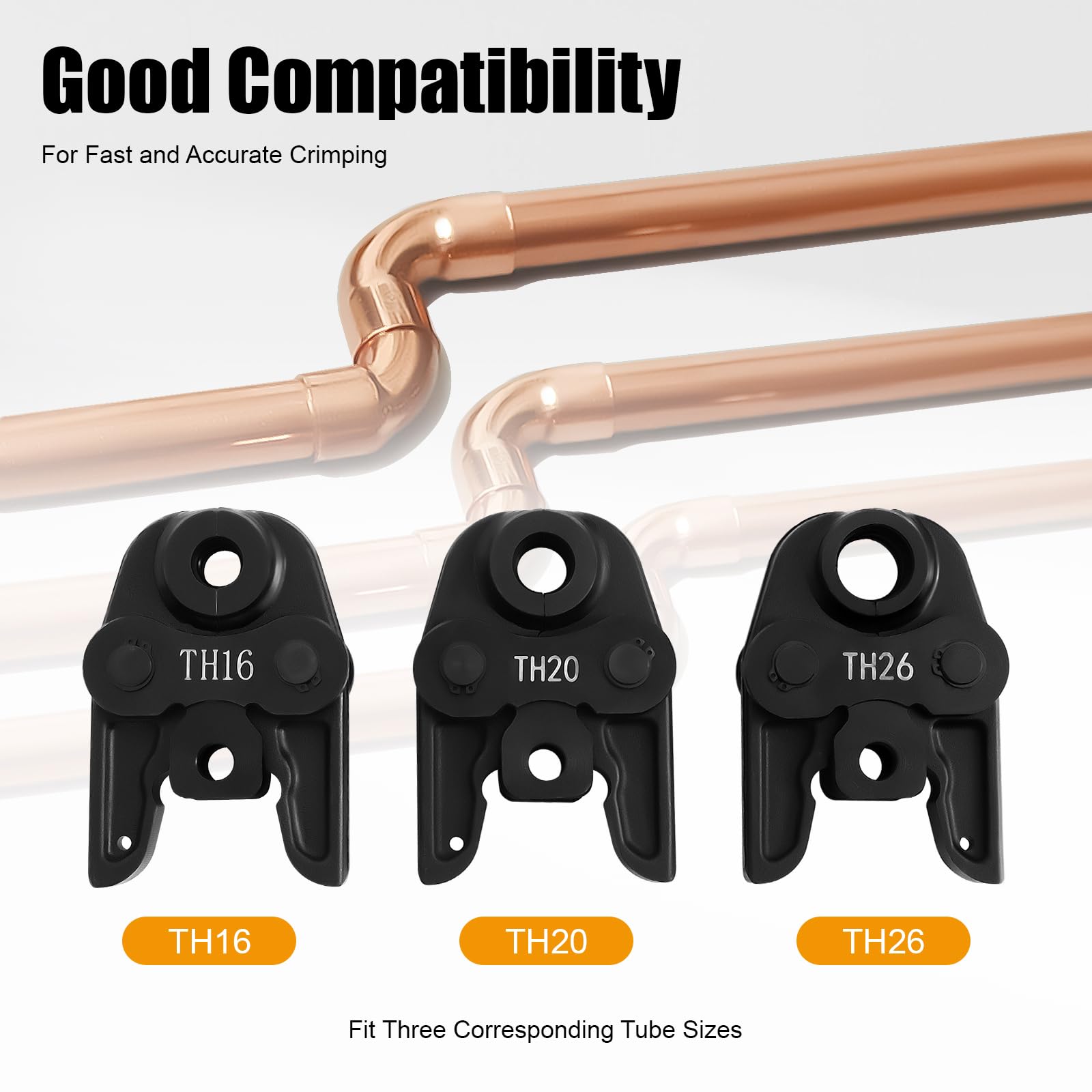 Ganasce a pressa, pinza con profilo TH 16 20 26, tubo composito, per tubi compositi in alluminio e plastica