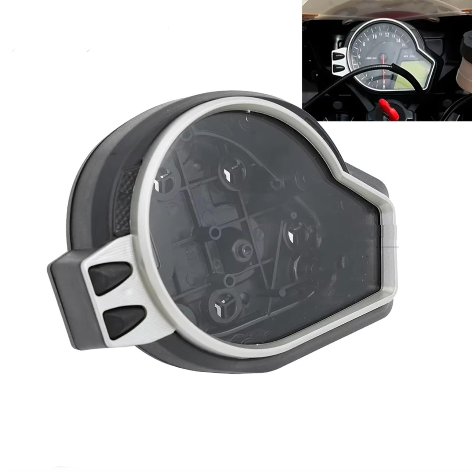 Tachometer Instrumentenkoffer Kompatibel Mit CBR1000RR 2008 2009 2010 2011 Motorrad-Instrumentenkoffer, Tachometer, Drehzahlmesser, Messgerätegehäuse-Abdeckung