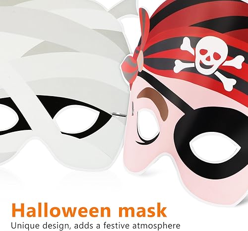 Miniatura 8 de PRETYZOOM 9 máscaras de Halloween divertidas de animales, máscaras de cosplay, máscaras de festival, máscaras de fiesta de máscaras, accesorios para