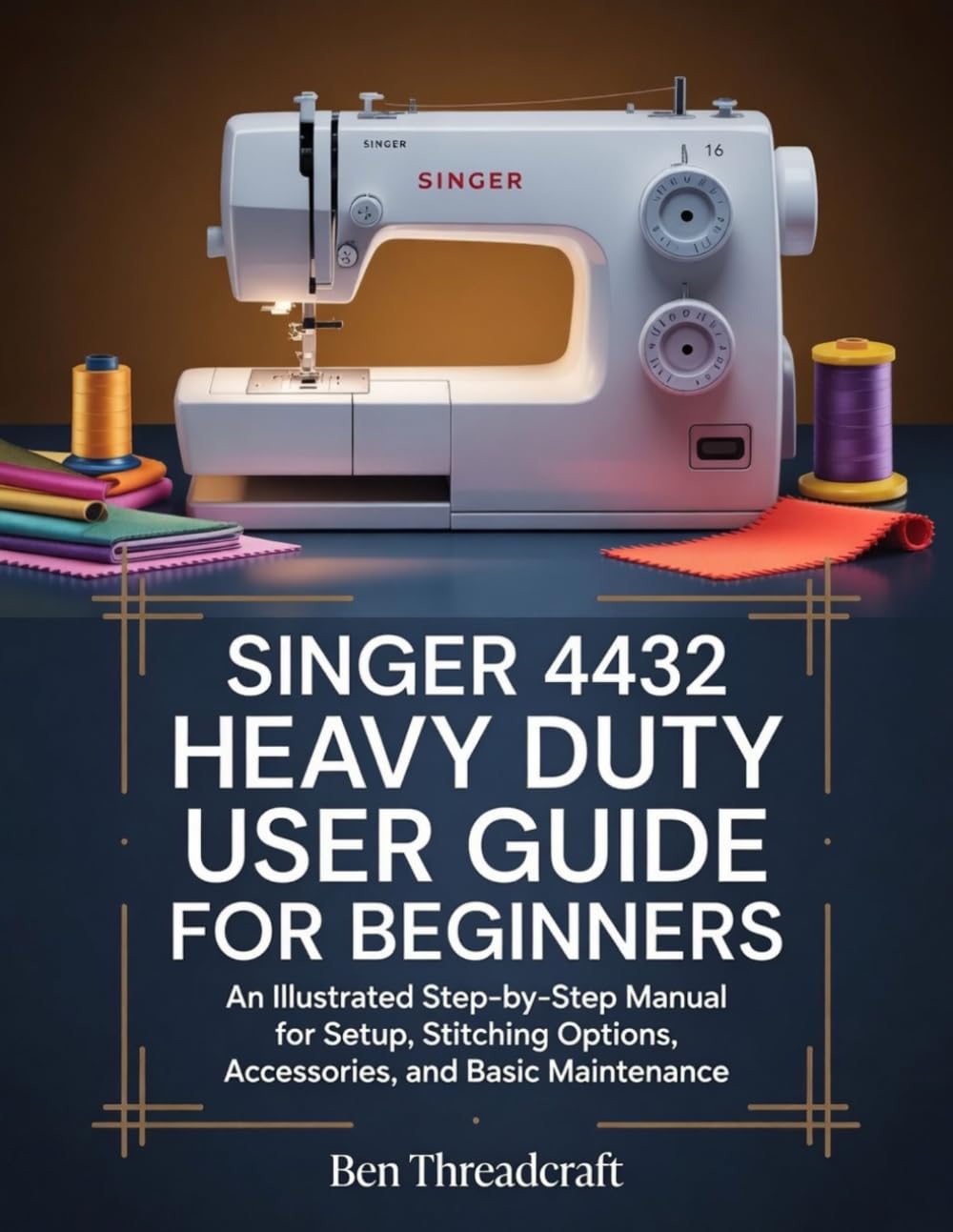 Singer 4432 Heavy Duty User Guide for Beginners: An Illustrated Step by Step Manual to Setup, Stitching Options, Accessories, and Basic Maintenance