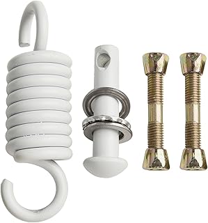 Gancho de resorte fiable para sillas columpios, perfecto para colgar sillas y para configuración de silla de huevo (blanco)