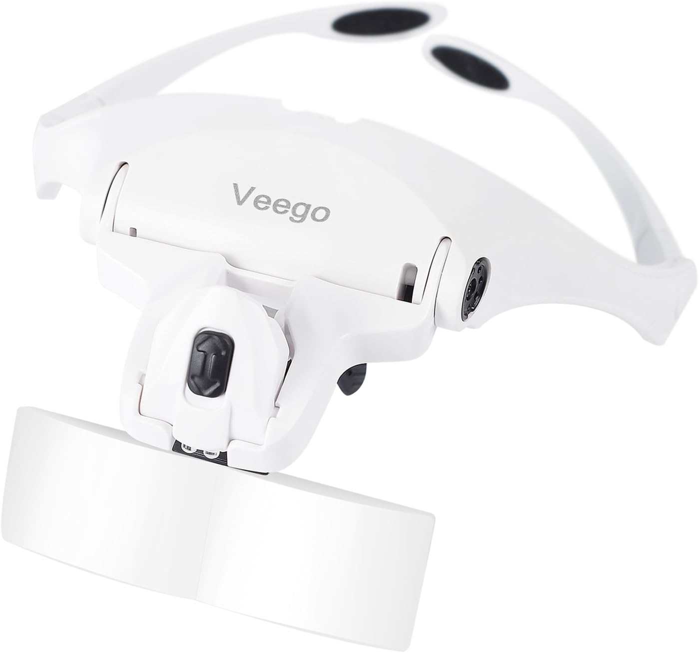 Head Mount Magnifier with 2 LED and 5 Replaceable Lenses: 1.0X, 1.5X, 2.0X, 2.5X, 3.5X