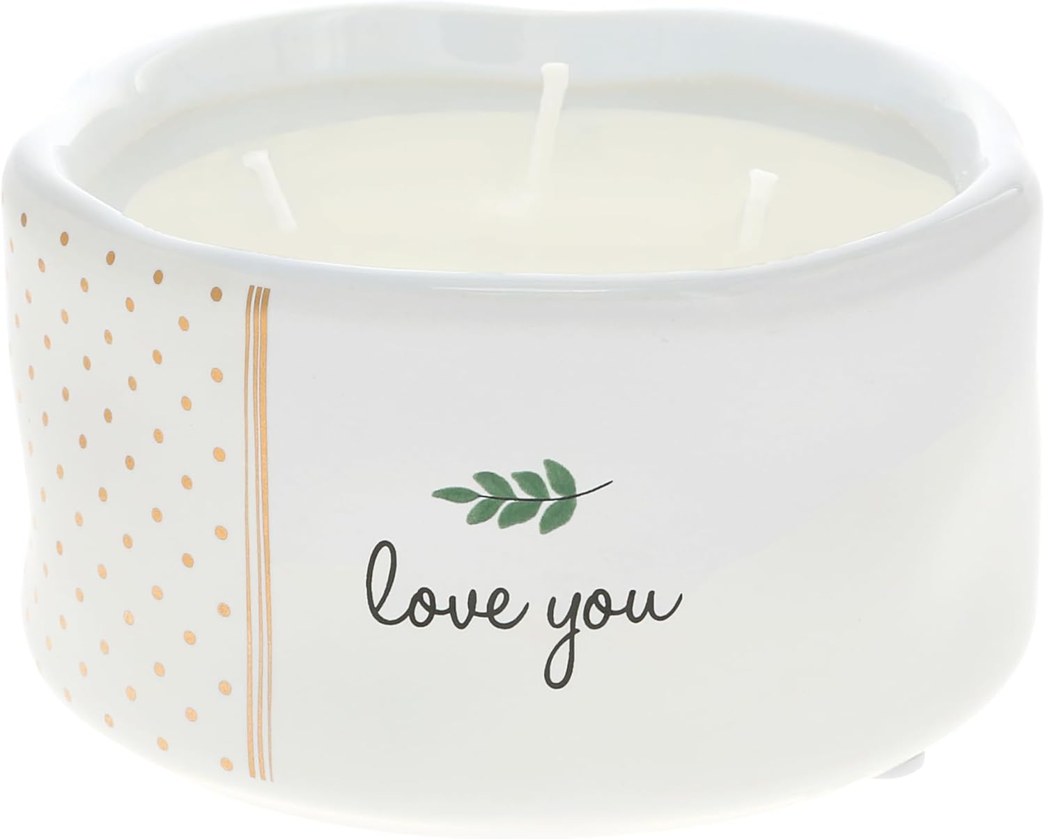Pavilion Gift Company - Love You - 8 oz Triple Wick Wax Reveal Hidden Message Let Love Grow Unique Wedding Anniversary Engagement Encouragement Wife Girlfriend Present Gift