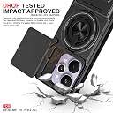 AELVOUX Realme 15 5G / 15 Pro 5G Back Cover | Armor Camera Slider 360 Degree Rotating Finger Ring Holder Case with Bracket Stand Back Case Cover (Compatible with MagSafe Accessories) (Black) gallery image