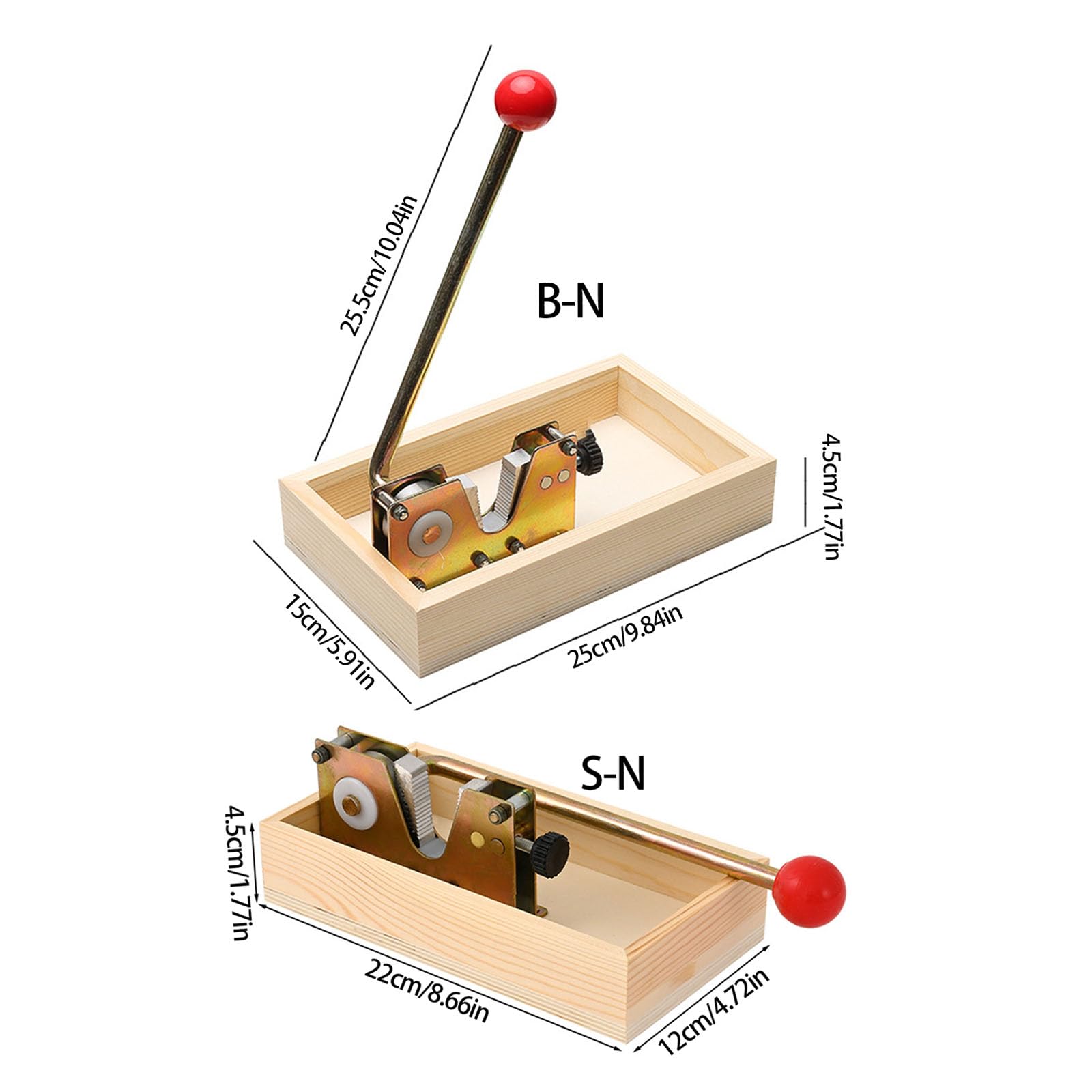 Casse-Noix en métal avec Bords Lisses, Base en Bois, Dispositif de décorticage Polyvalent pour Divers ustensiles de Cuisine, Casse-Noix Pratiques pour Noix, Noix de Macadamia
