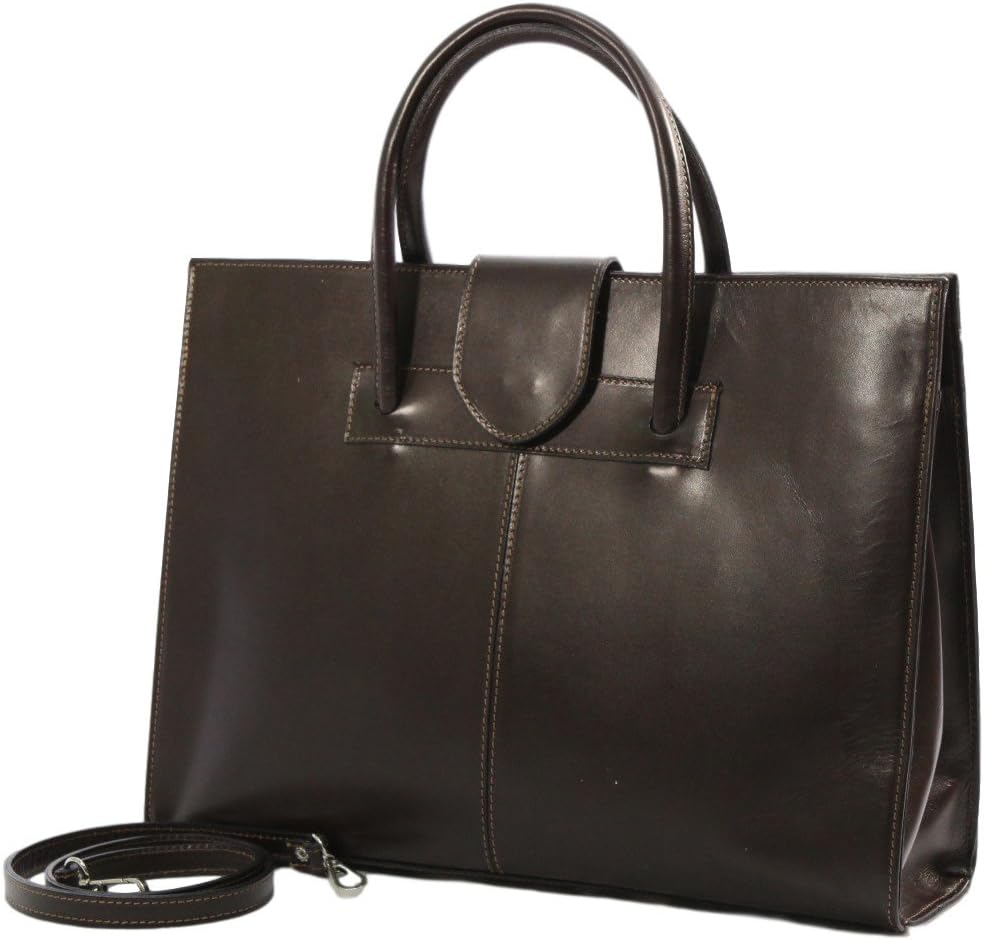 Italian Design Leather Business Bag/Briefcase / Laptop Bag, Carelli Italia Palermo Brown