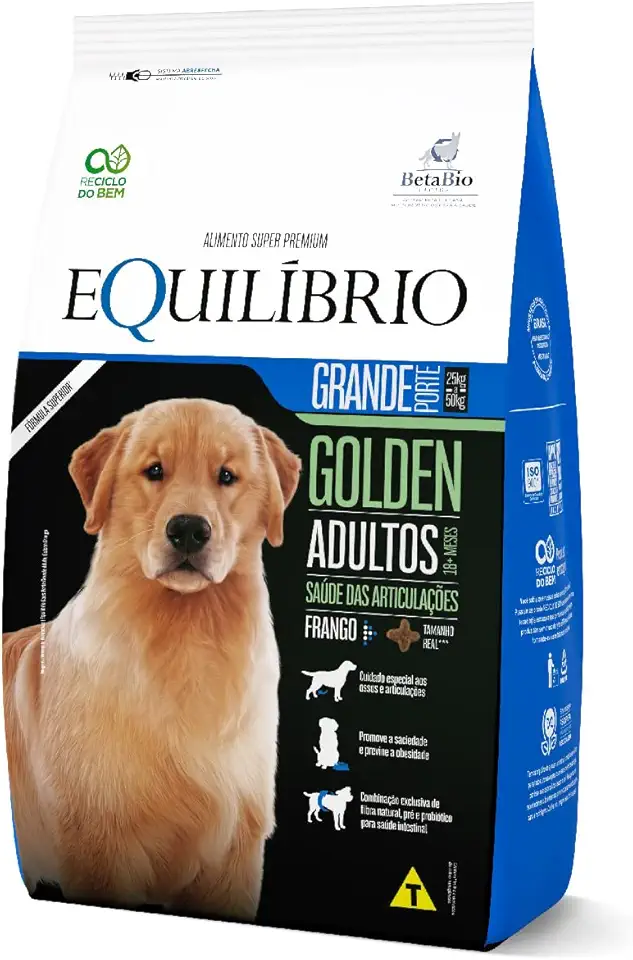 RAÇÃO CÃES EQUILIBRIO RAÇAS GRANDES ADULTO GOLDEN FRANGO 12KG
