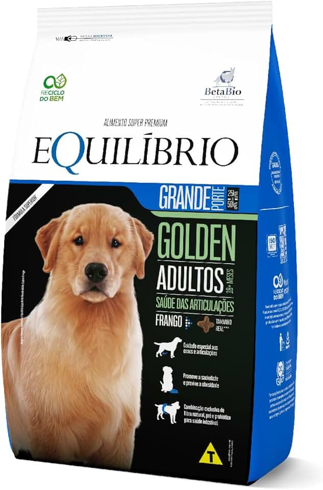 Ração Cães Equilibrio Cães Raças Grandes Adulto Golden Frango 2 5Kg
