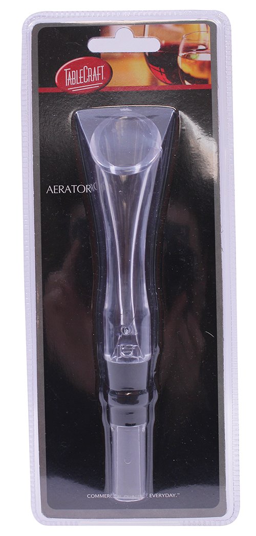 Aireador de vino plateado Tablecraft para disfrutar de copas perfectas en cenas de amigos