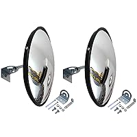 Vista 9 de Espejo de esquina convexo, espejos de seguridad de 12 pulgadas para negocios, garaje, almacén, punto ciego, seguridad de oficina y tráfico, espejo