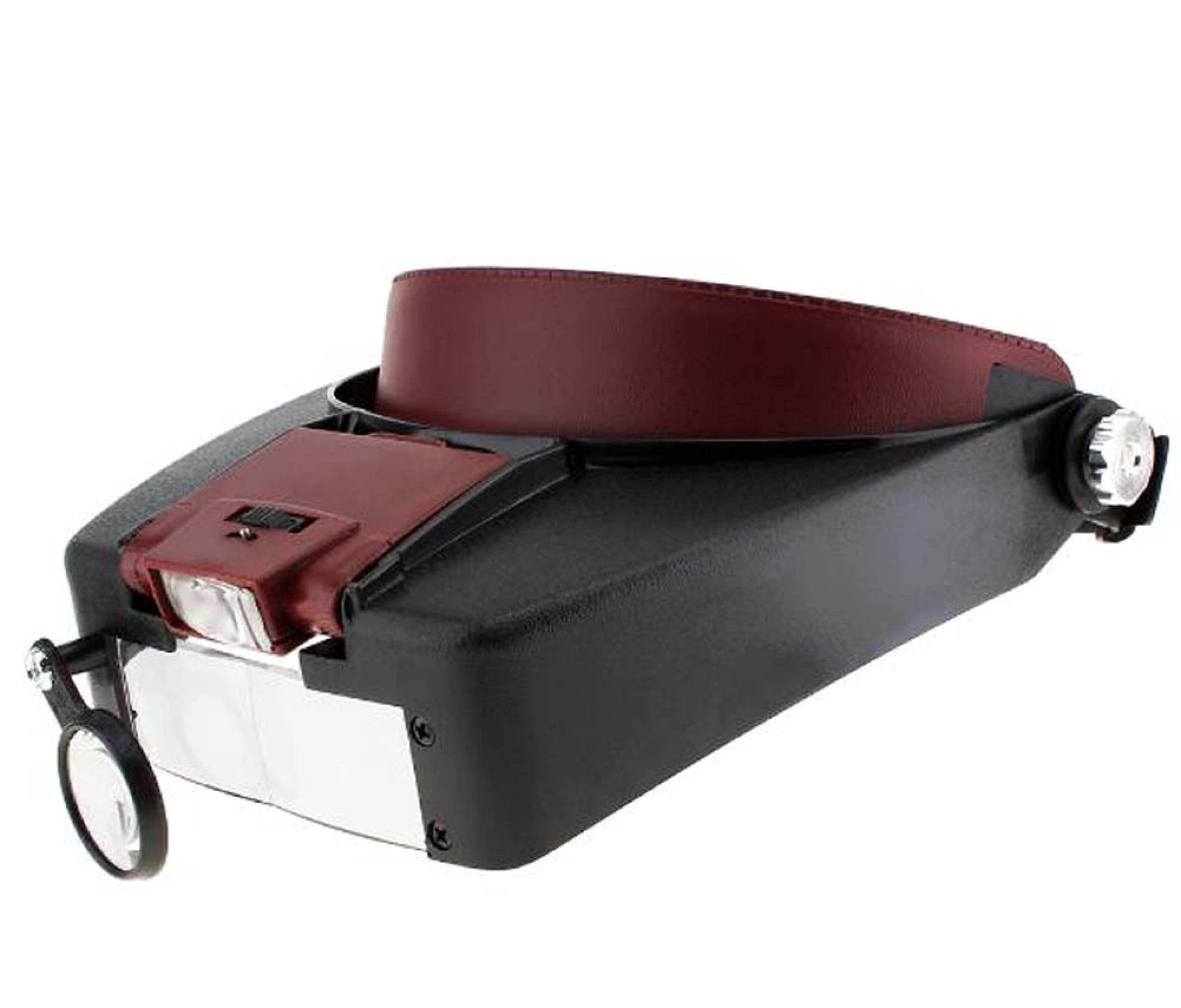 AGAATI 5X 15X 20X 25X Gafas Dobles Lupa Cabeza con lupas Auriculares Lupas iluminadas Juego de Herramientas con luz LED para reparación de Relojes Lupa de joyero
