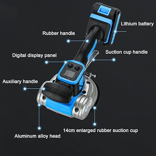 Miniatura 2 de Herramientas de vibración para azulejos, máquina de vibración de azulejos con ventosa con nueva pantalla digital mejorada, 6 velocidades ajustables