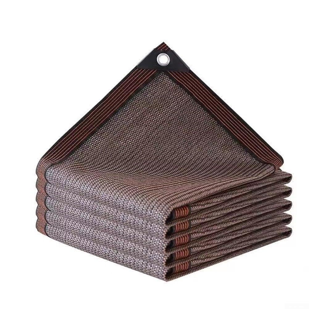 Voile d'ombrage de jardin anti-UV en PEHD marron 3x6 m bloquant la chaleur d'été