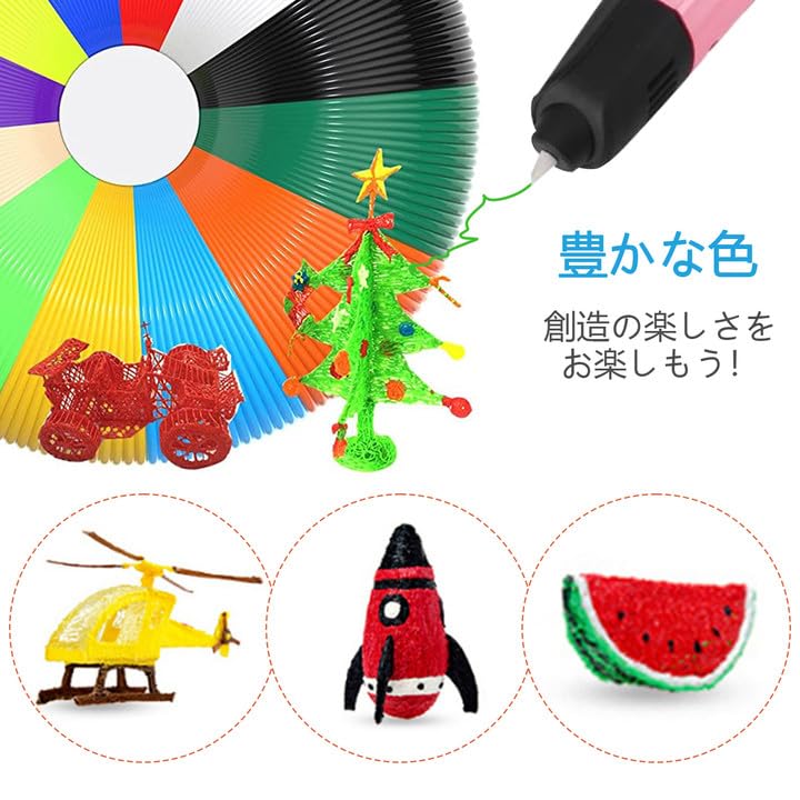 Amazon.co.jp: 20色セット 各色5 m 3Dペン フィラメント PCL