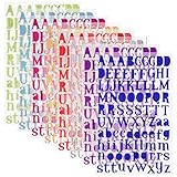 PEGATINAS DE LETRAS COLORIDAS: estas pegatinas tienen 8 colores, todas tienen brillo y brillo, la aplicación de estas pegatinas puede hacer que tus artículos sean más especiales.
