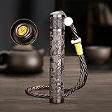 ライター ターボライター 電子ライター 充電式 プラズマライター おしゃれ 黒檀木彫刻 充電式 防風ライター 繰り返し使用可能 安全設計 (年年有魚)