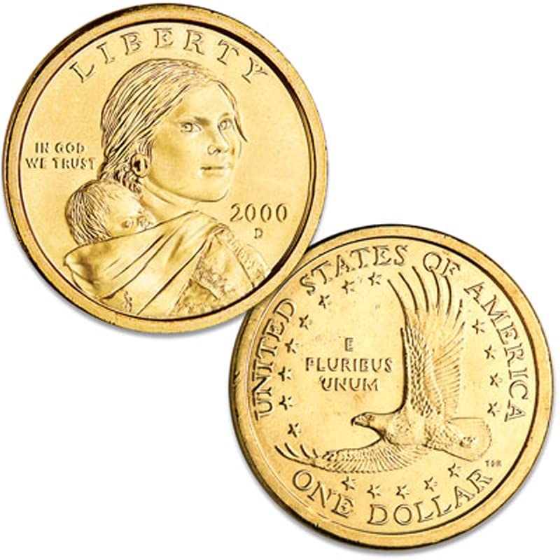 ⭐️土日限定⭐️ピュアゴールド2000mg 2本セット37,500円‼️ 2000 P, D Native American (Sacagawea/Golden) Dollar 2 Coin Set