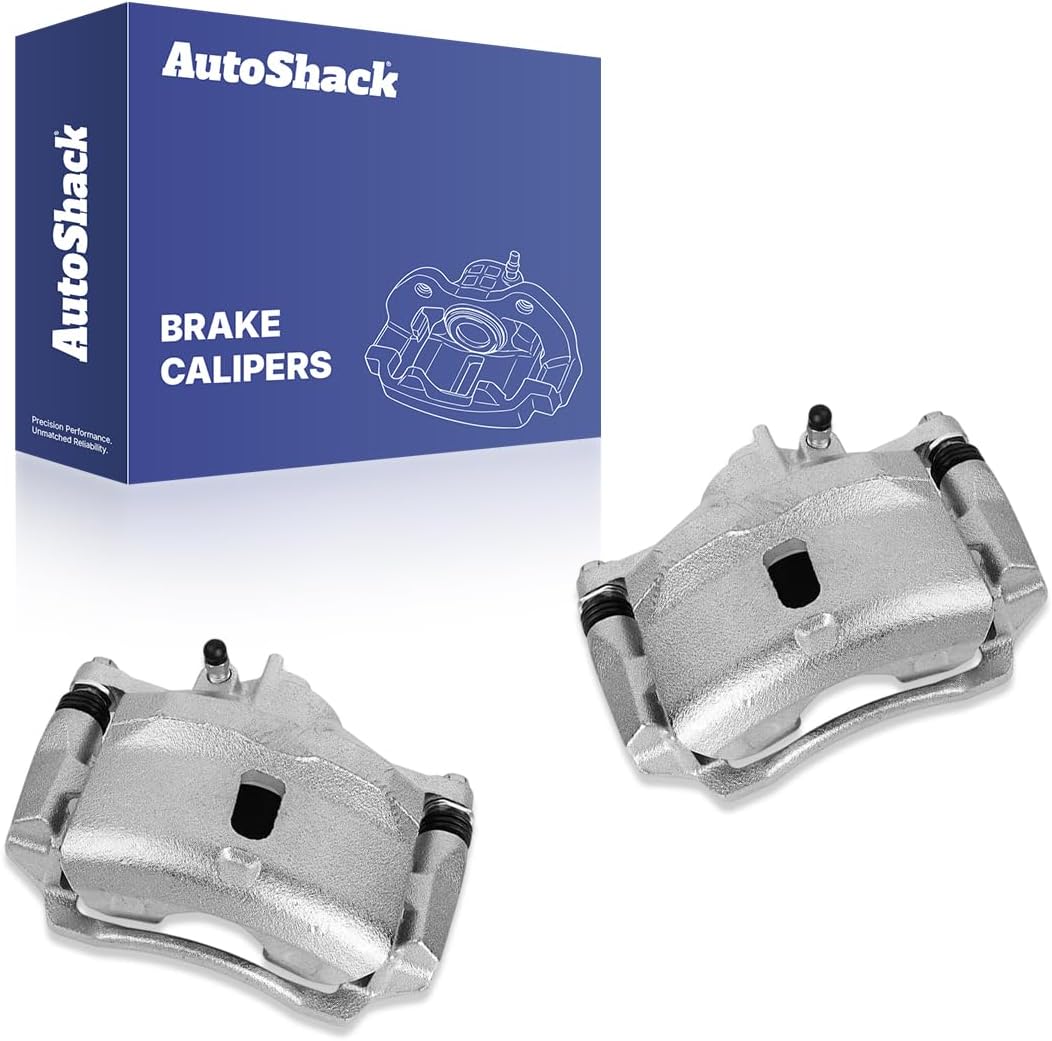 AutoShack Front Brake Calipers Black Powder-Coated Left & Right Replacement for 1996-2011 Honda Civic 2010-2014 Honda Insight 1997-2000 Acura EL 2-PC Set