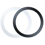 VICSEED 2X Metal Rings (Black + White) Fit for All Phone Cases Magnetic Car Mount
