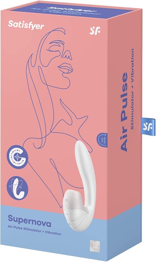 Satisfyer, vibrador de ondas de presión, Supernova, 18 cm ...