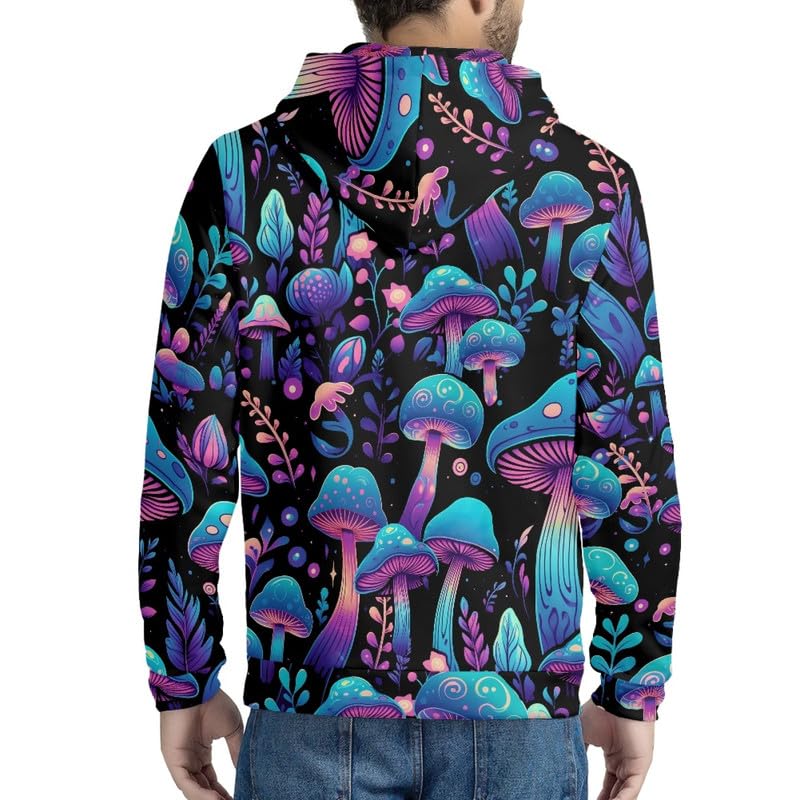 Camo Men's Zip-Front Hoodie, Aztec Pullover Tops Loose Sweatshirt with Pocket, Hooded Fall Winter Sweatshirts2