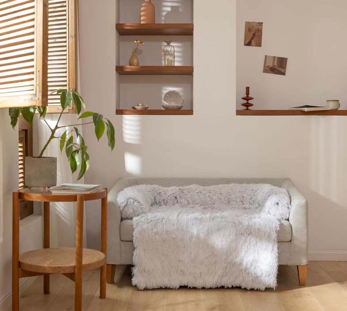 Danchen Hundebett XL 105x95x20 Cm – Ultraweiche Plüschmatte Mit Rutschfester Unterseite, Waschbar, Für Große Hunde Bis 35 Kg