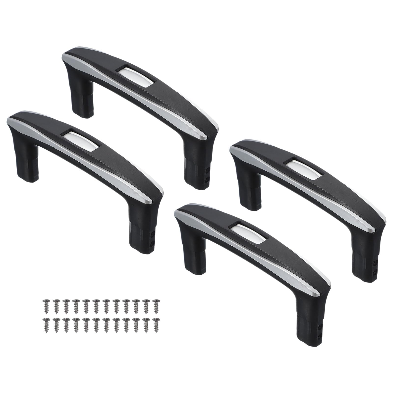 sourcing map 4Pcs Luggage Telescopic Handle Replacement, Suitcase Handle Replacement Pull Grip for Telescopic Repair Travel Accessories(Black, 6.1 Inch)