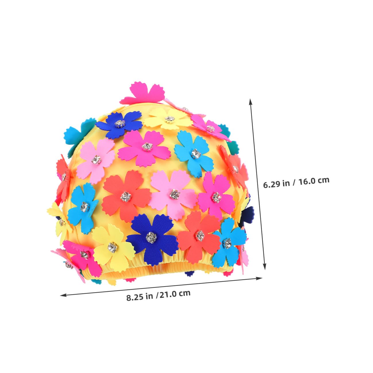 Gorro de Baño Pétalos de Flores, 2 Piezas, Nailon, Mujer