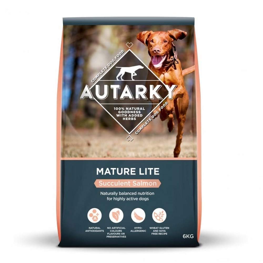 Autarky Hypoallergenic Mature Lite Succulent Salmon Dry Dog Food for Senior Dogs, 6 kg