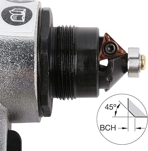 Miniatura 3 de Máquina de biselado neumática, máquina de biselado neumática portátil de 45 grados (kit de herramientas de biselado neumático)