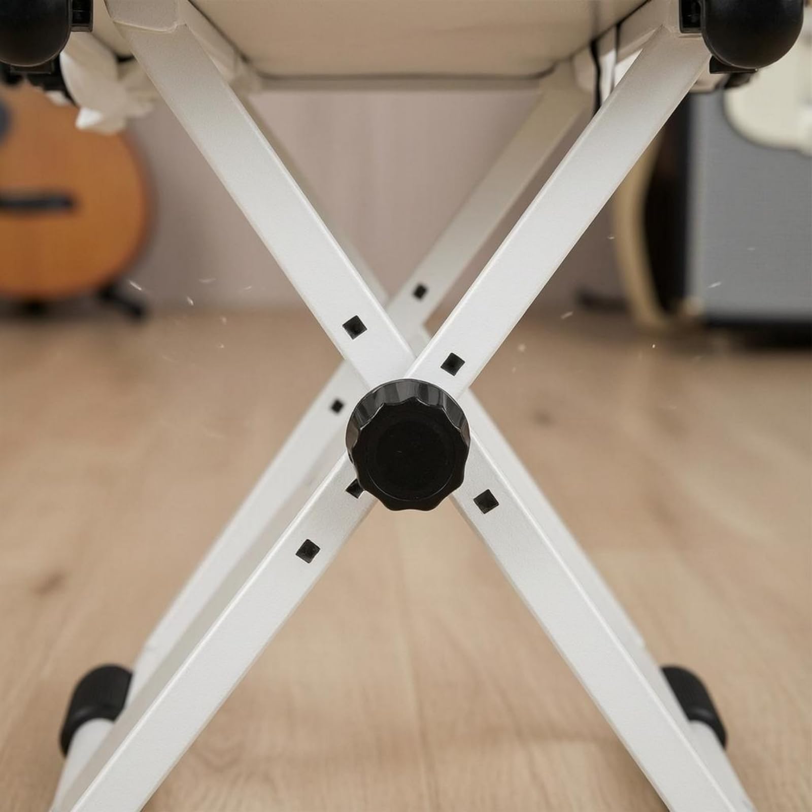 Colcolo Sgabello Regolabile per Pianoforte Sedia Tastiera Pieghevole Seduta Imbottita in Pelle Struttura Compatta Antiscivolo con Regolazione Fissa Adatto per Salotto Studio Musicale Lezioni