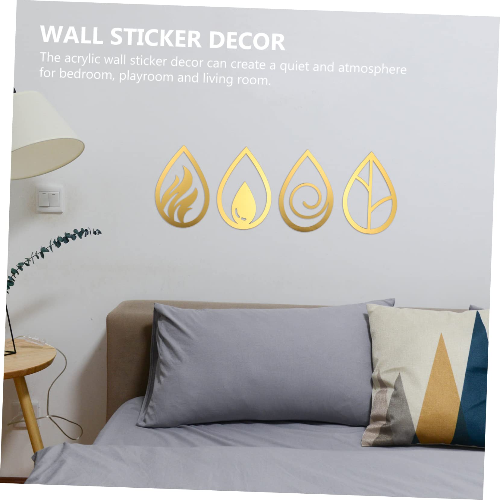 4 Piezas De Pegatinas De Pared Autoadhesivas Para Espejos, Pegatinas De