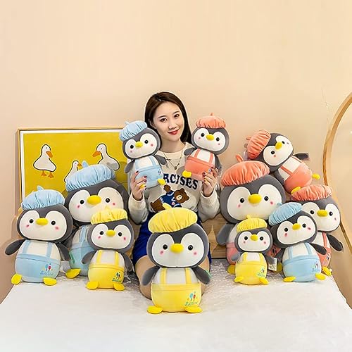 Miniatura 6 de Juguetes de peluche de dibujos animados lindo pingüino de peluche con sombrero, peluches de pingüino, juguetes de peluche Kawaii pingüino para