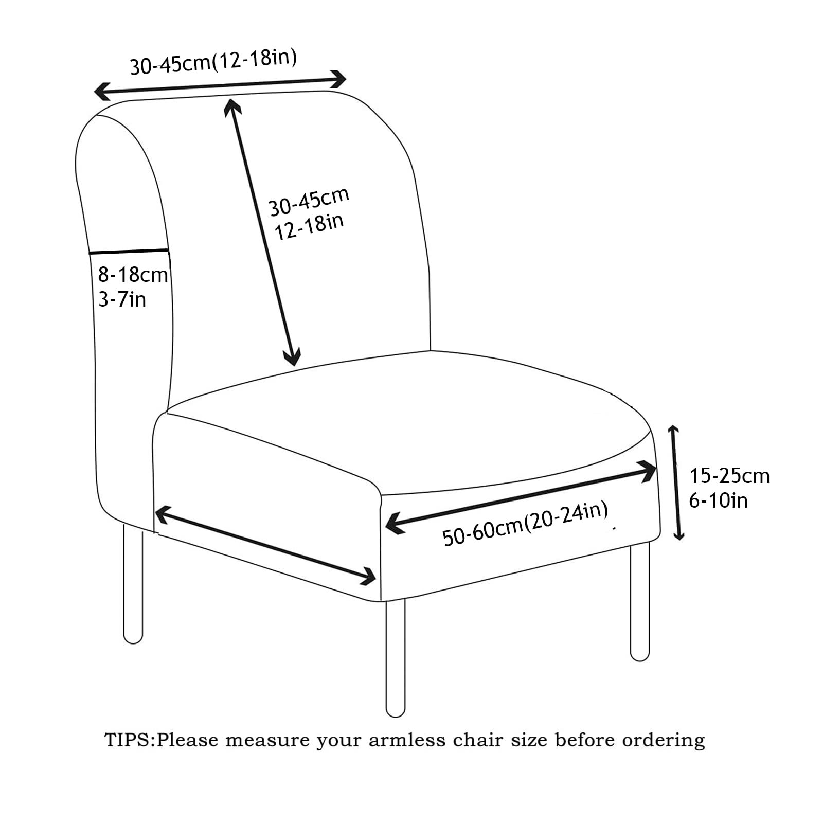Fodera per divano senza braccioli tinta unita Stretch Fodera per fodera per futon 3 posti Fodera per divano pieghevole per elastici 3 posti Pieghevole Divano letto senza braccioli 200 x 130 cm